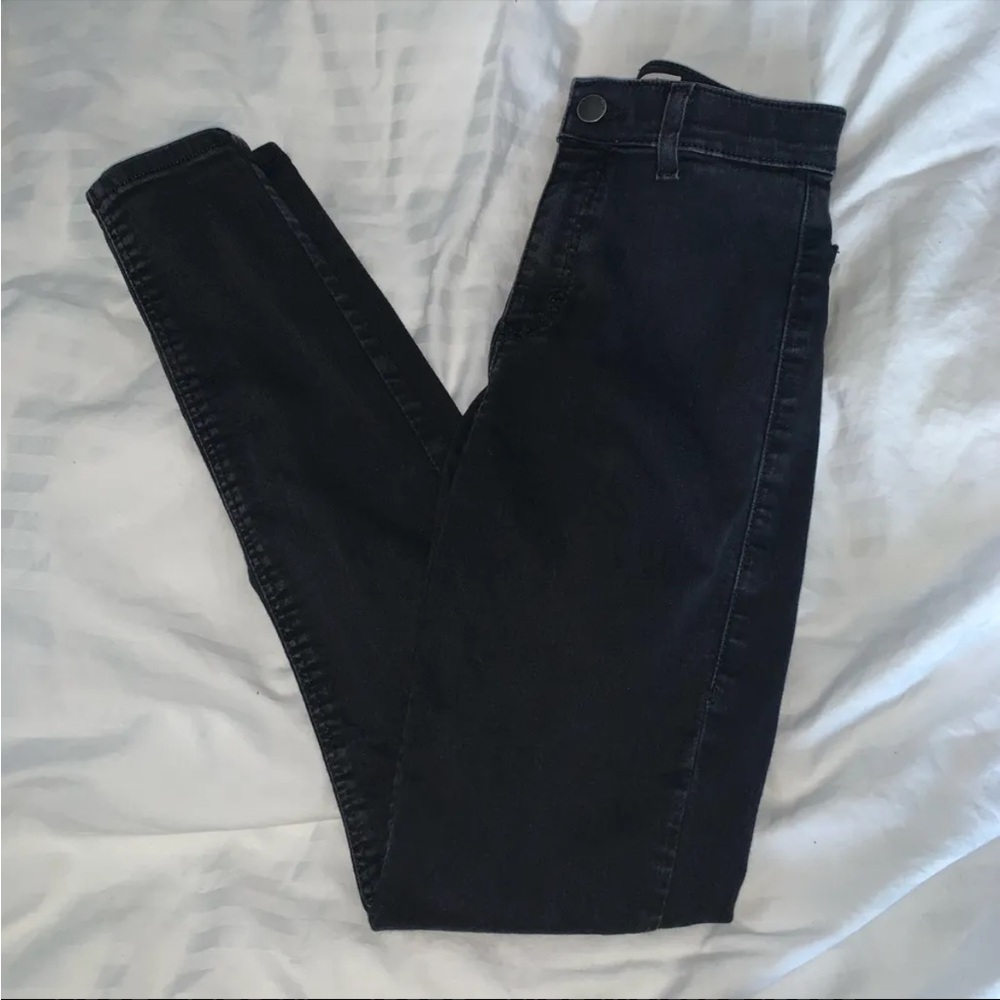 Topshop black high waisted skinny jeans